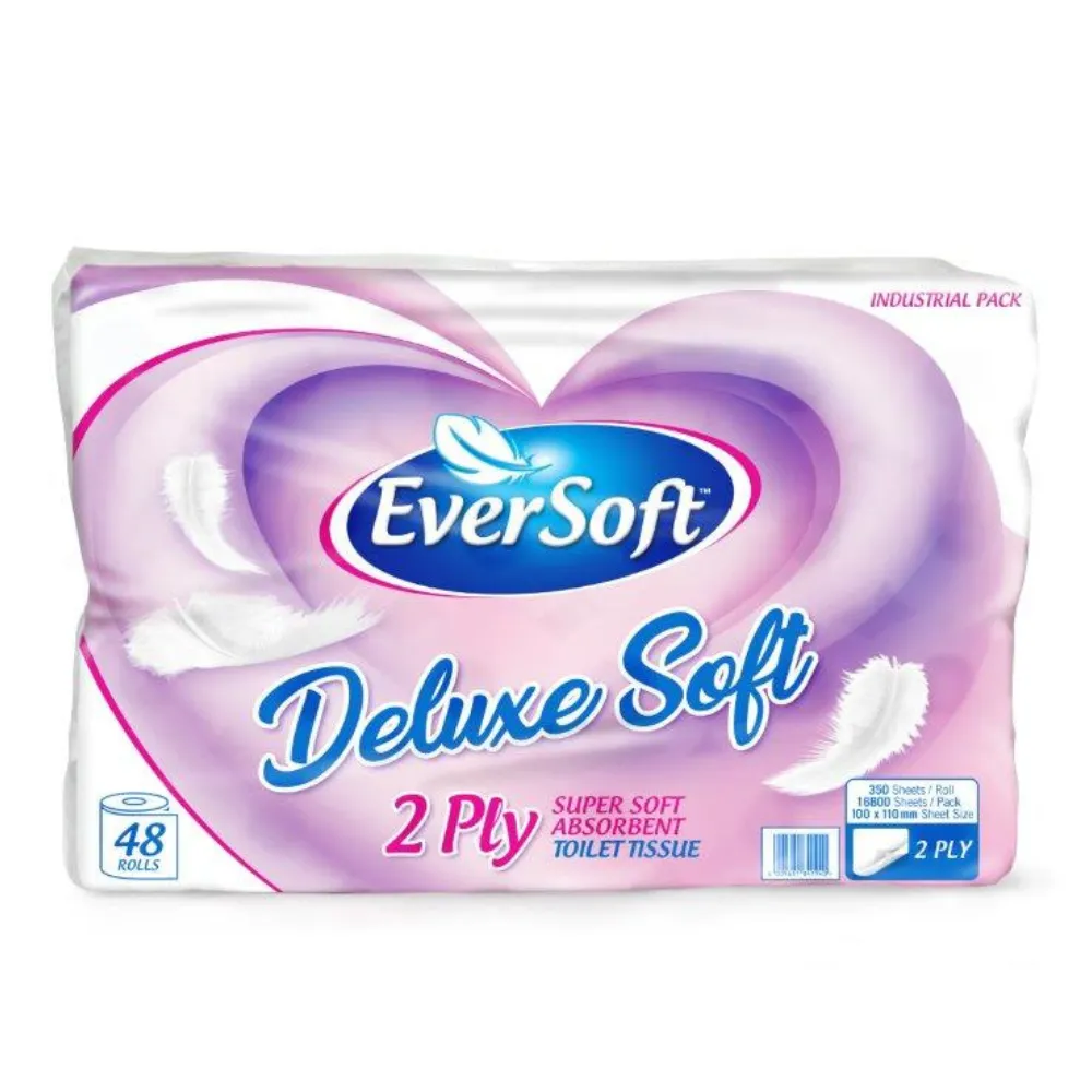 Eversoft Toilet Paper Deluxe Soft 48 Unwr 2ply 350 Sheet - Virgin