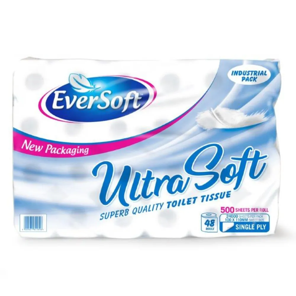 Eversoft Toilet Paper Ultra Soft 48`s Unwrapped - Virgin