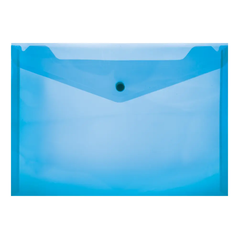 Folder Carry Plastic A4 Blue Button Treeline