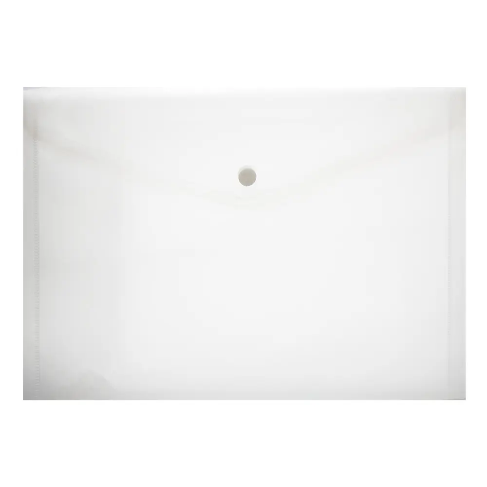 Folder Carry Plastic A4 Clear Button Treeline