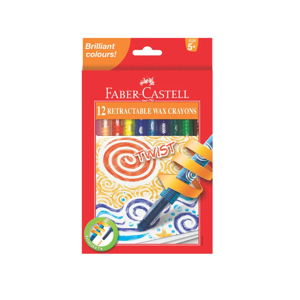 Wax crayon twist 12 retractable Faber-Castell