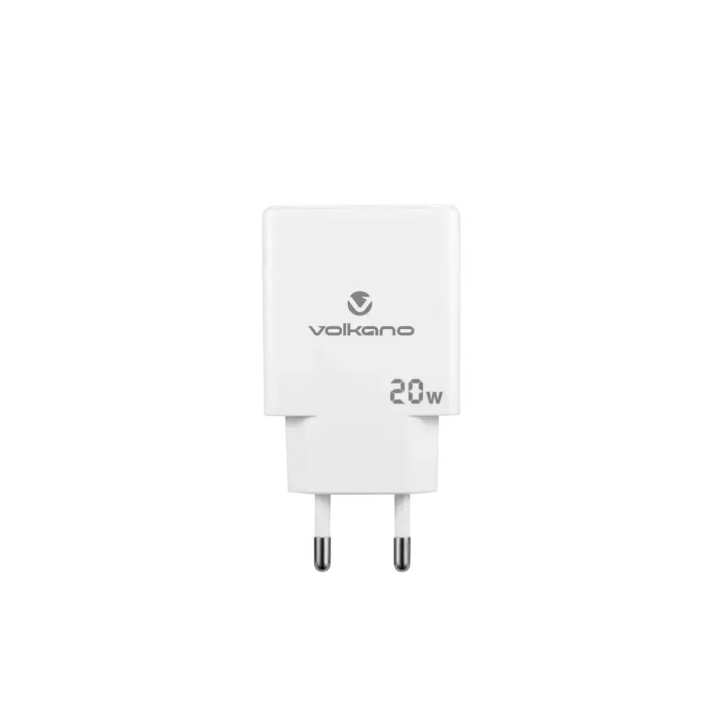 Volkano Mighty Series 20W Dual USB-A & USB-C GaN Wall Charger
