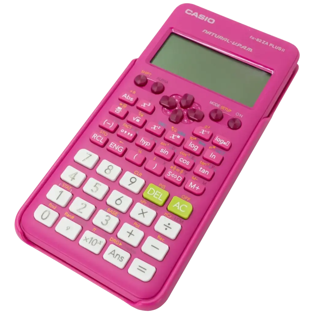 Casio FX-82 ZA Plus II Calculator - Pink