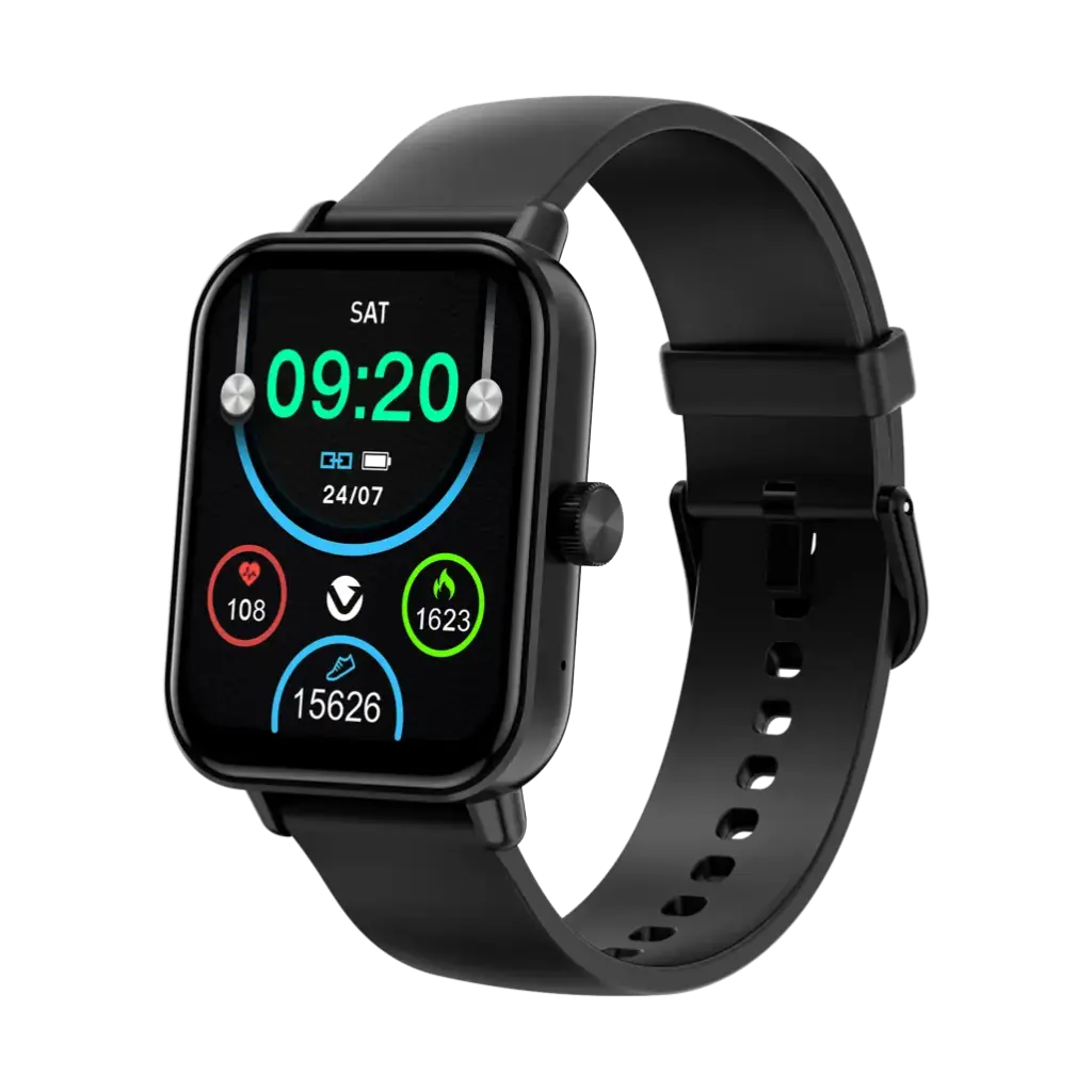 Volkano Chroma Series Smartwatch with black strap 