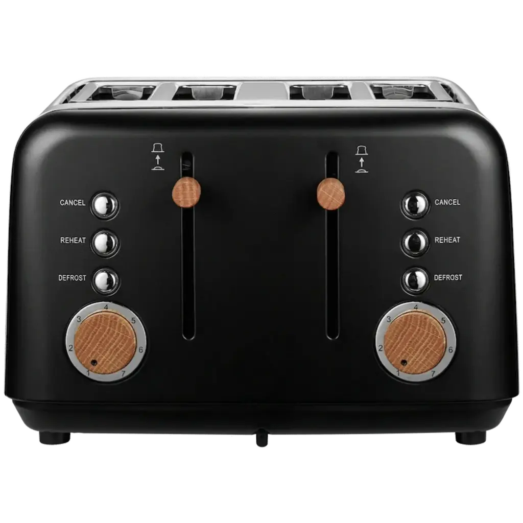 Boden Stark Anson Collection 4-Slice Stainless Steel Toaster - Black