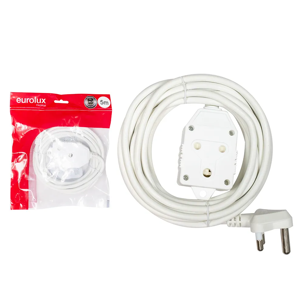 Extention Cord White 1.00mm 5m Double