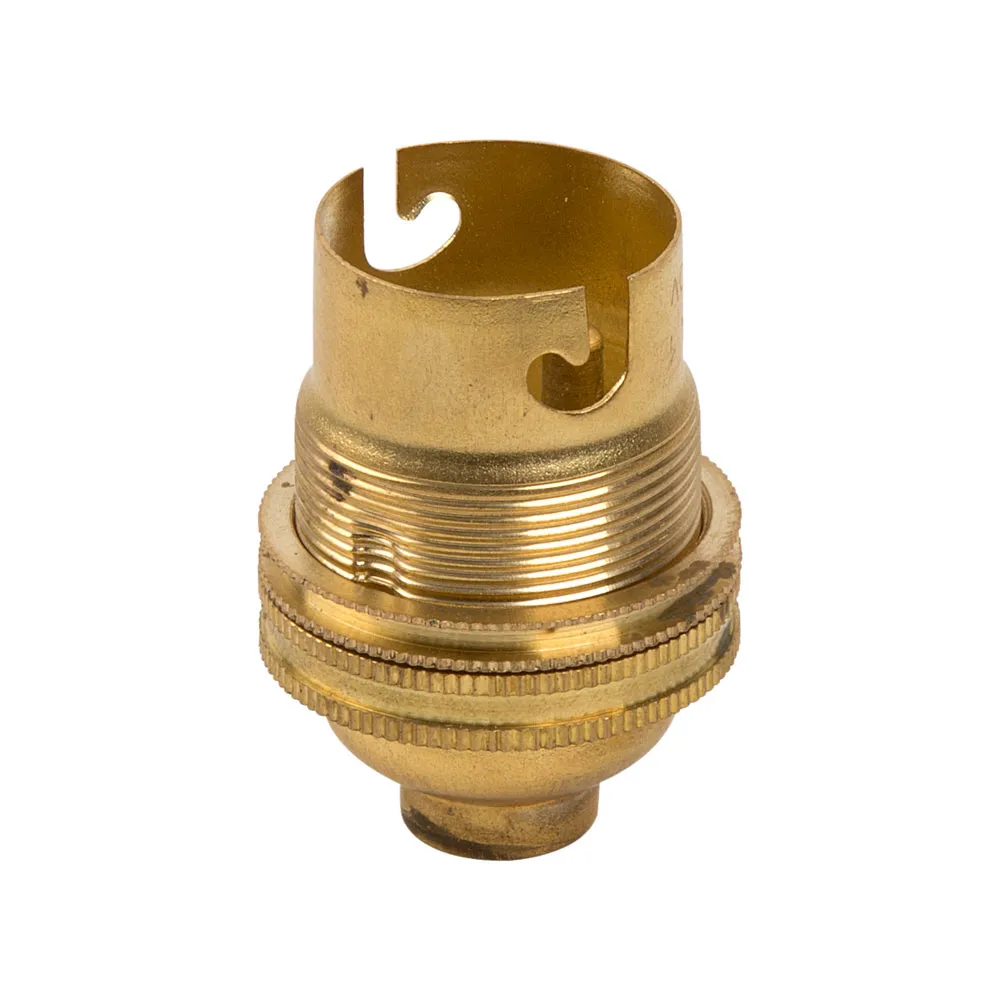 Lampholder B22 Brass 10mm Back Entry