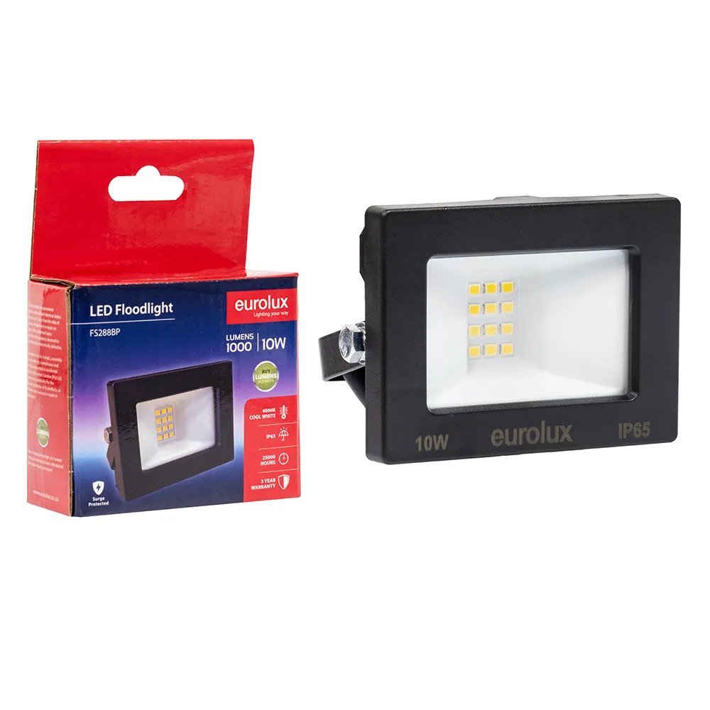 LED 10w Floodlight Black 4000k