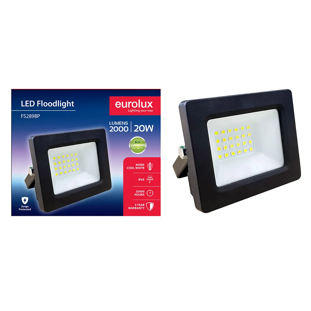 LED 20w Floodlight Black 4000k