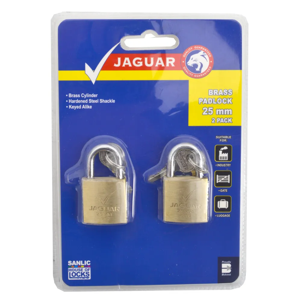 PADLOCK 25mm IRN 2PAC KA JAGUAR CLAM