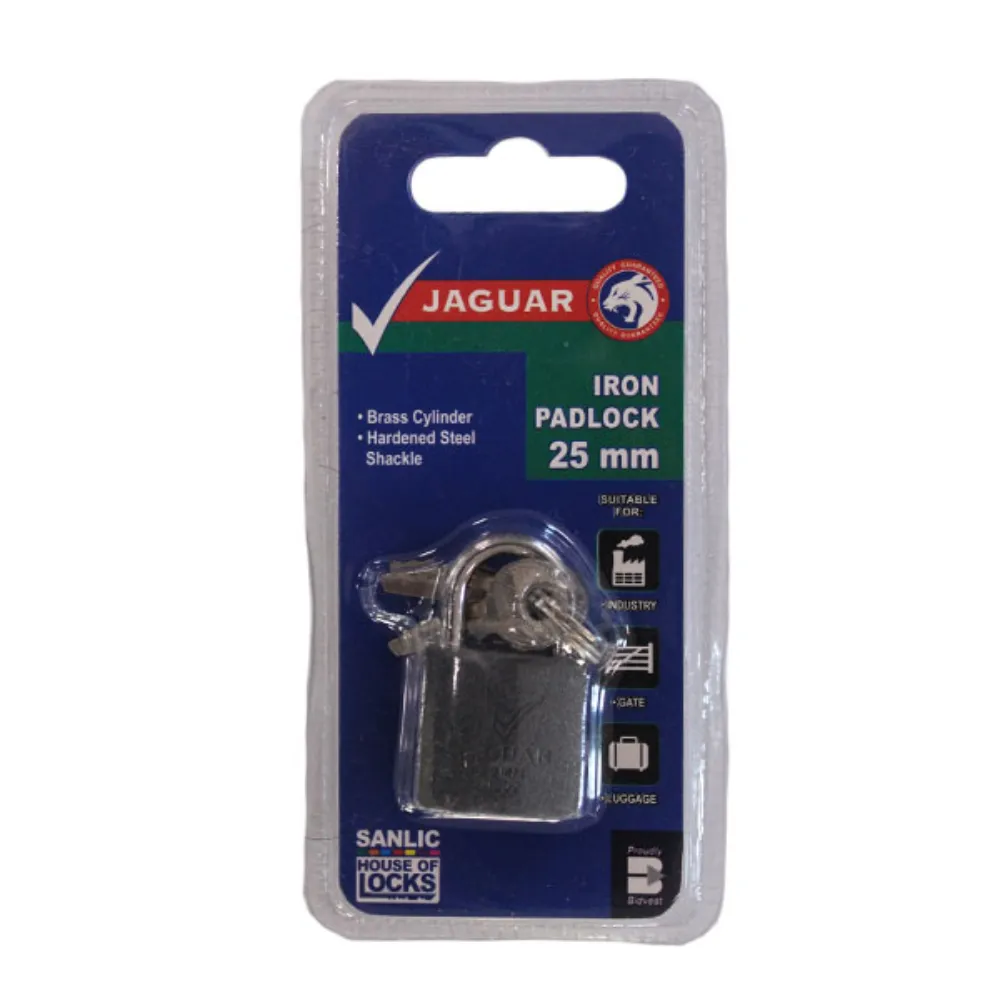 PADLOCK 25mm IRON JAGUAR CLAM